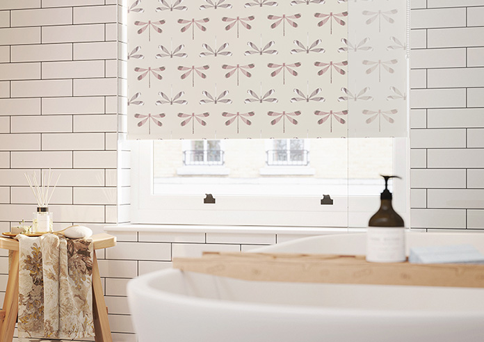 Dragonfly Print, Estate Pink - Twist&Fit Roller Blind - Image 5